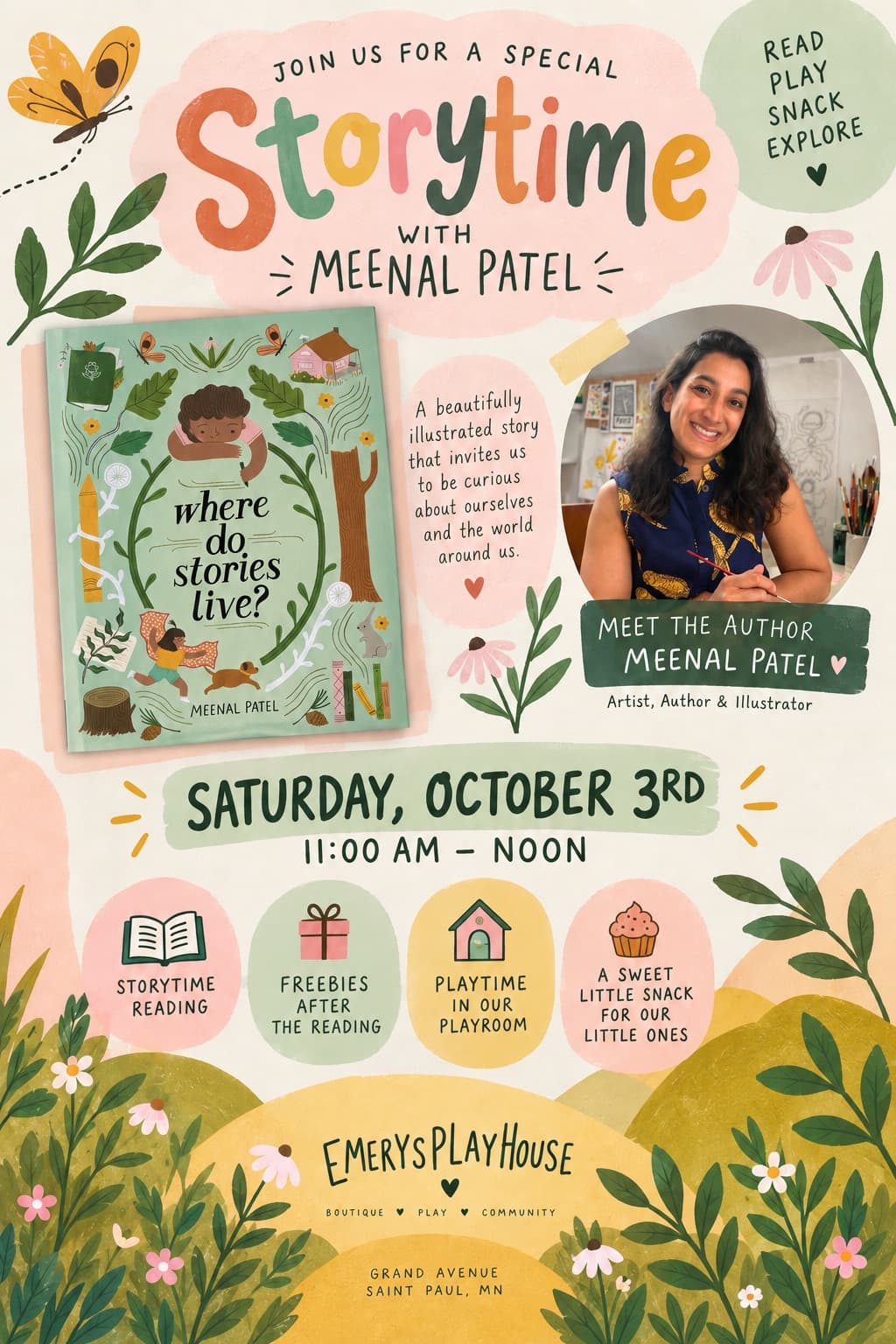 Where Do Stories Live? with Meenal Patel flyer