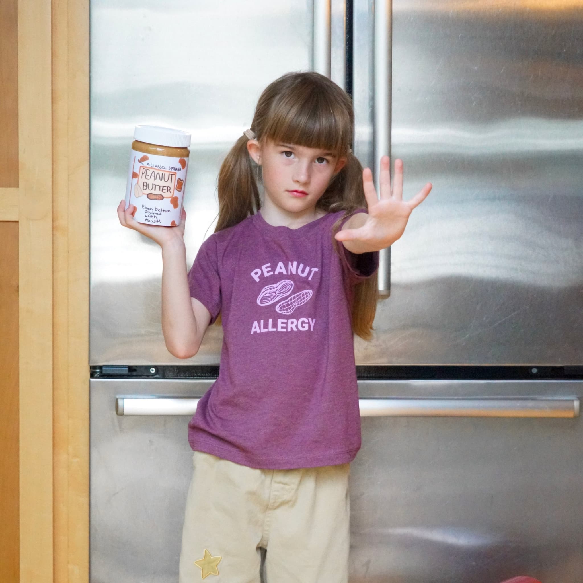 Peanut Allergy Tee, Maroon