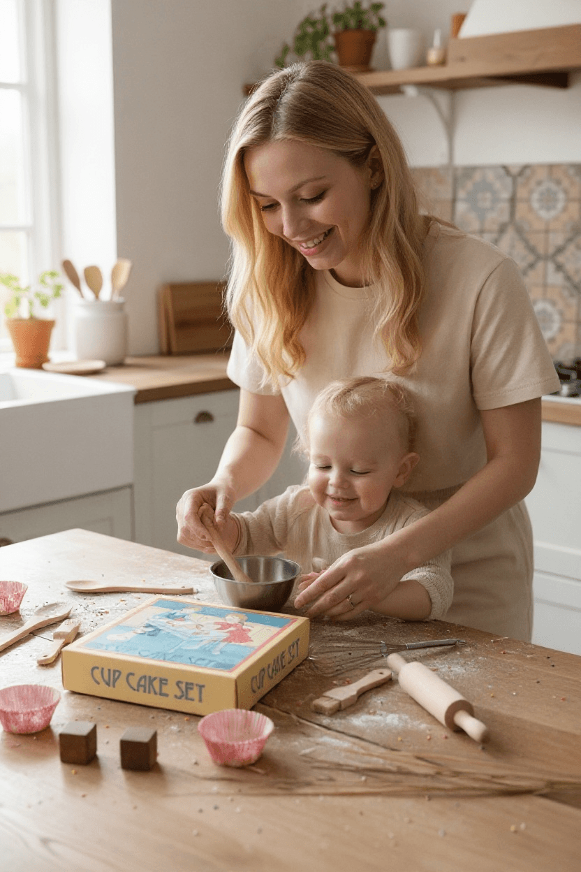 Cupcake Baking Set with Recipe